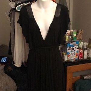 Lush Low cut black tunic top